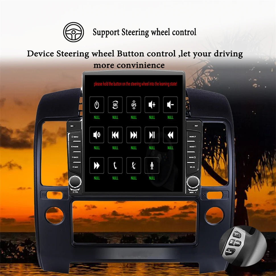Android 14.0 8G+128G Car Radio Stereo Video Audio Multimedia DVD Player For Nissan Navara 2006 - 2012 GPS Navigation Head Unit