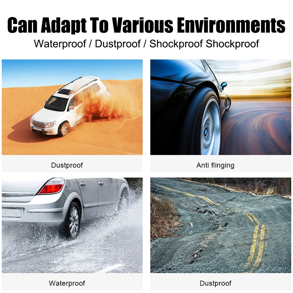 Tire Pressure Monitoring System Temperature Warning Fuel Save With 4 External Sensors Solar TPMS Car Tyre Pressure Monitor