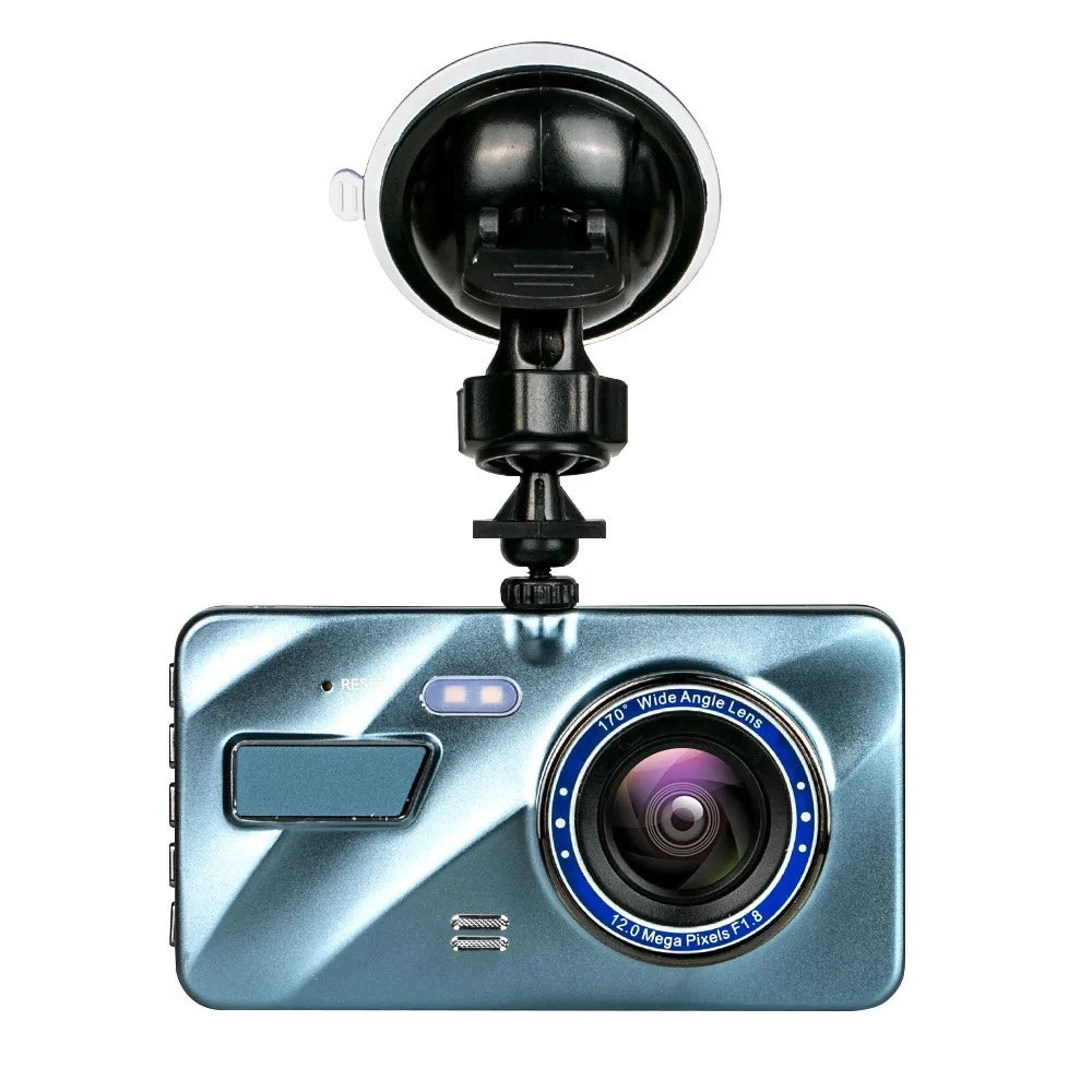 4inch Dash Cam Aluminium Alloy Full HD 1080P Night Vision Front Rear View Loop Recording Dashboard Car DVR 2Lens Black Box