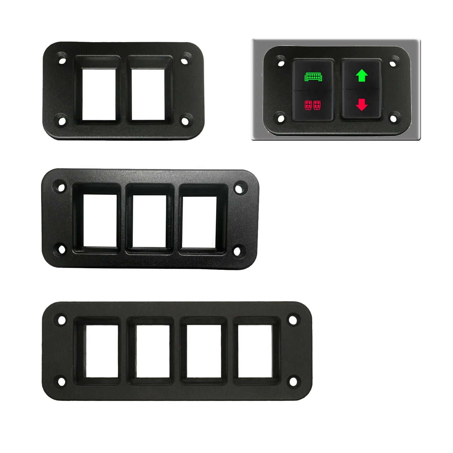 2 / 3 / 4 Gang Push Switch Housing Holder Panel for 32.5mm x 22mm Toyota LandCruiser Prado Hilux Hiace Switch Mounting Bracket