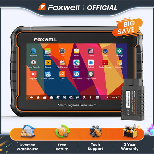 FOXWELL GT60 OBD2 Diagnostic Tool All System Bi-directional Car Code Reader 24 Reset Professional OBD 2 Automotive Scanner