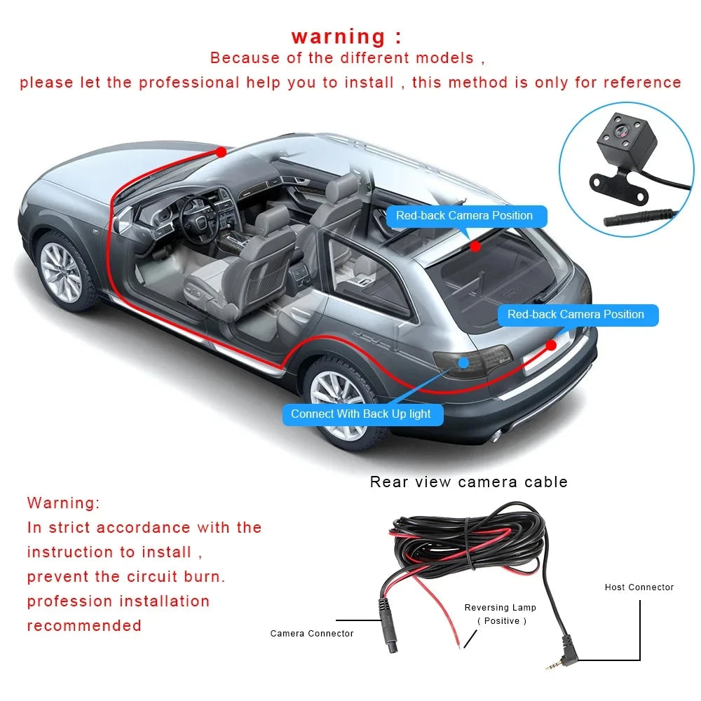 4inch Dash Cam Aluminium Alloy Full HD 1080P Night Vision Front Rear View Loop Recording Dashboard Car DVR 2Lens Black Box