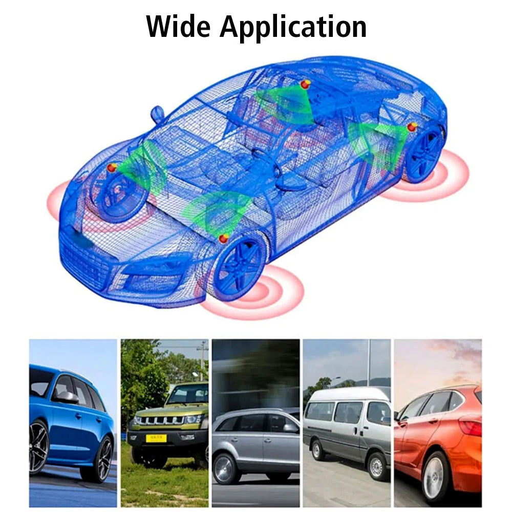 Tire Pressure Monitoring System Temperature Warning Fuel Save With 4 External Sensors Solar TPMS Car Tyre Pressure Monitor