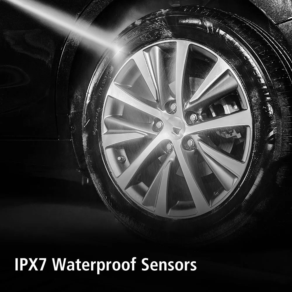 Tire Pressure Monitoring System Temperature Warning Fuel Save With 4 External Sensors Solar TPMS Car Tyre Pressure Monitor