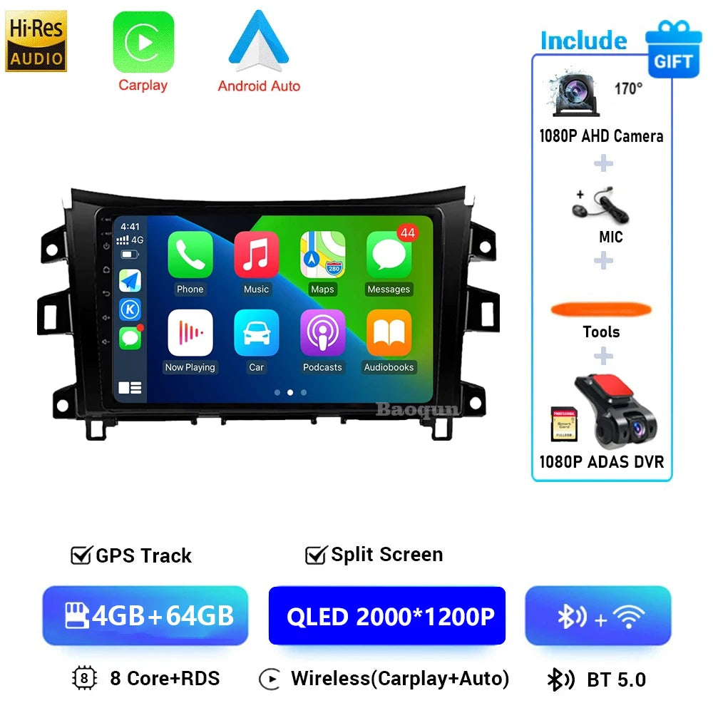 Android 16 For Nissan NAVARA Frontier NP300 2015 2016 2017 Screen WiFi Car Player Video Display Navigation Radio Multimedia GPS