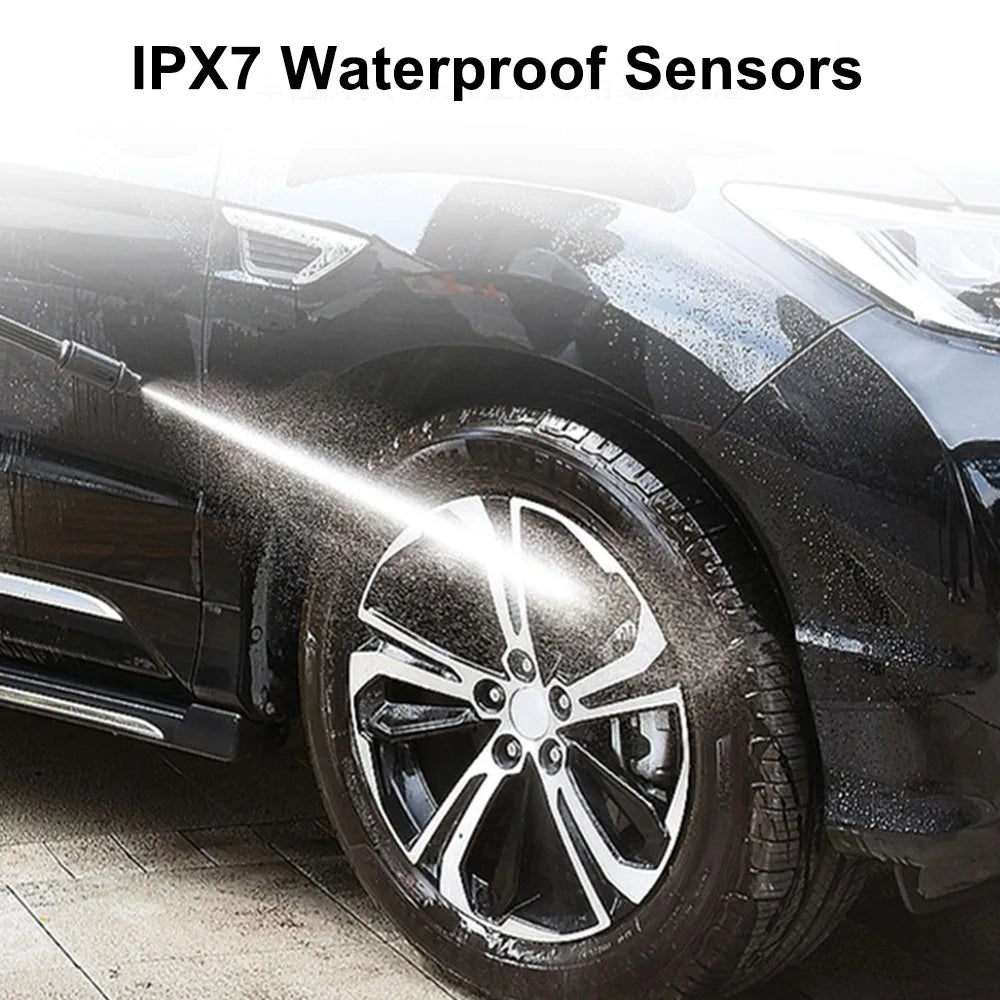 Tire Pressure Monitoring System Temperature Warning Fuel Save With 4 External Sensors Solar TPMS Car Tyre Pressure Monitor