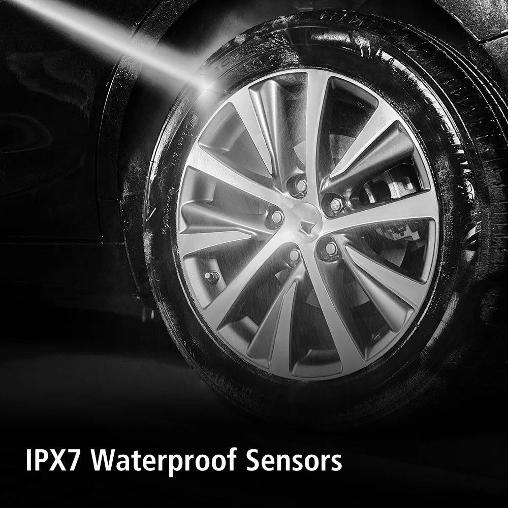 Tire Pressure Monitoring System Temperature Warning Fuel Save With 4 External Sensors Solar TPMS Car Tyre Pressure Monitor