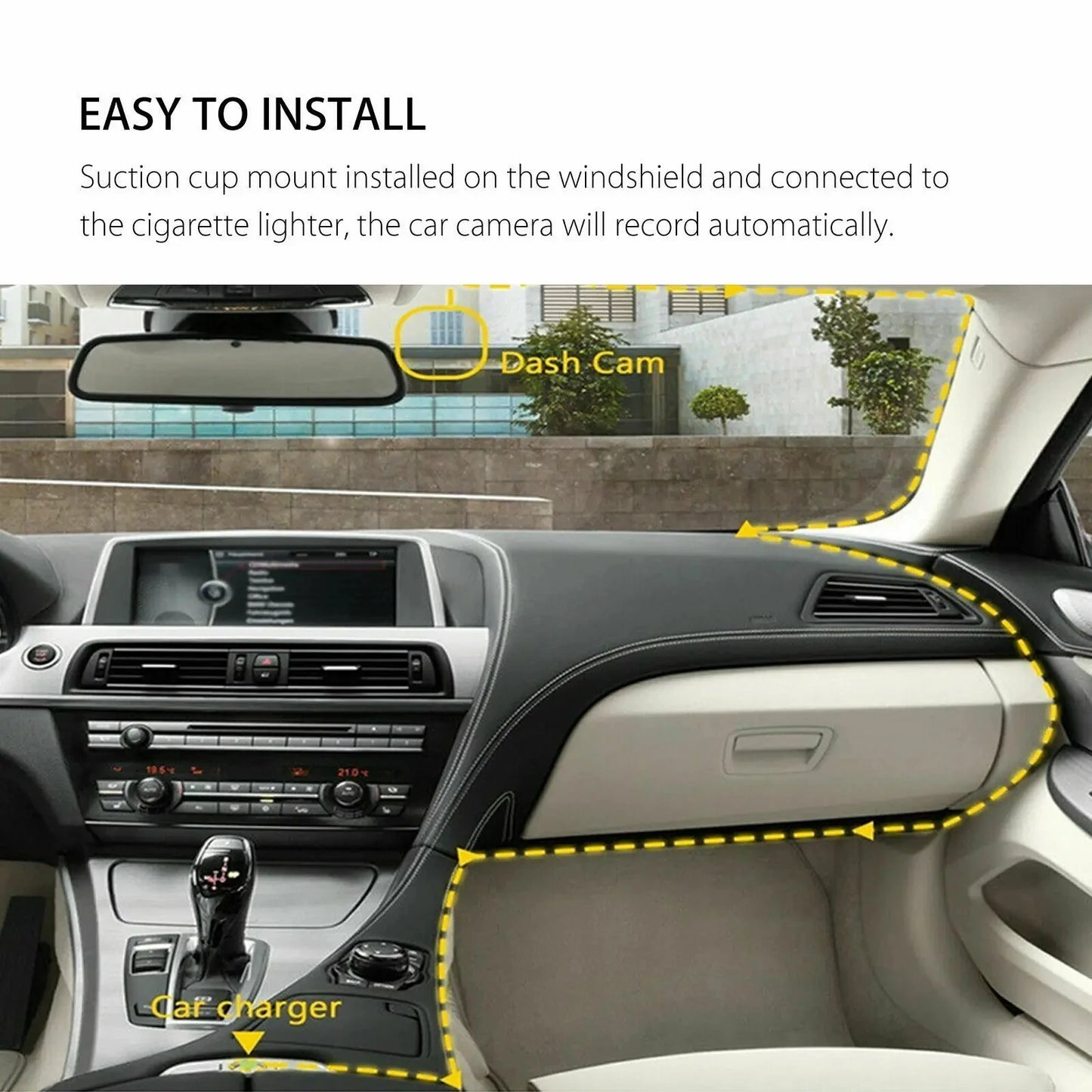 4inch Dash Cam Aluminium Alloy Full HD 1080P Night Vision Front Rear View Loop Recording Dashboard Car DVR 2Lens Black Box