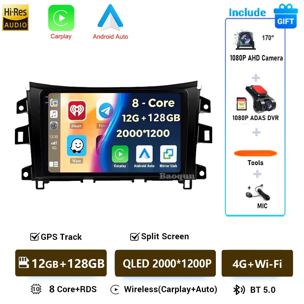 Android 16 For Nissan NAVARA Frontier NP300 2015 2016 2017 Screen WiFi Car Player Video Display Navigation Radio Multimedia GPS