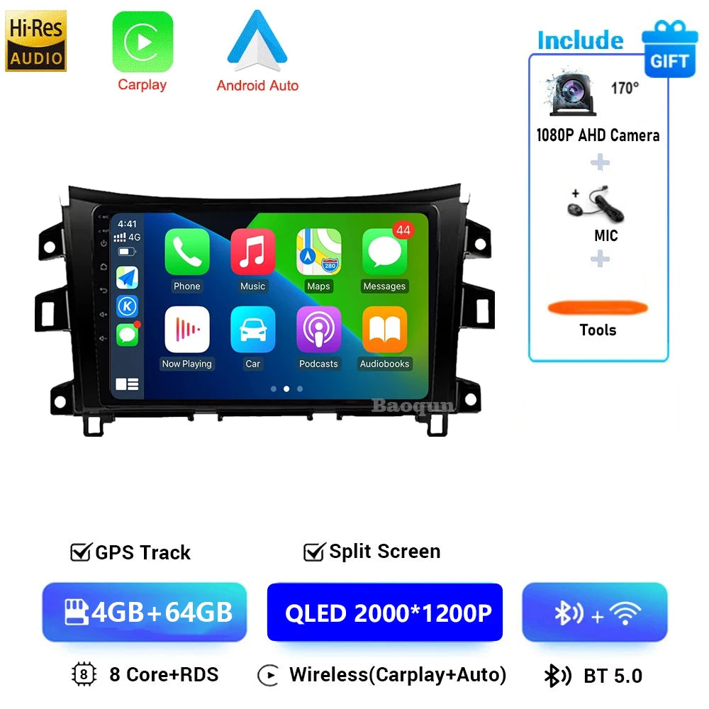 Android 16 For Nissan NAVARA Frontier NP300 2015 2016 2017 Screen WiFi Car Player Video Display Navigation Radio Multimedia GPS