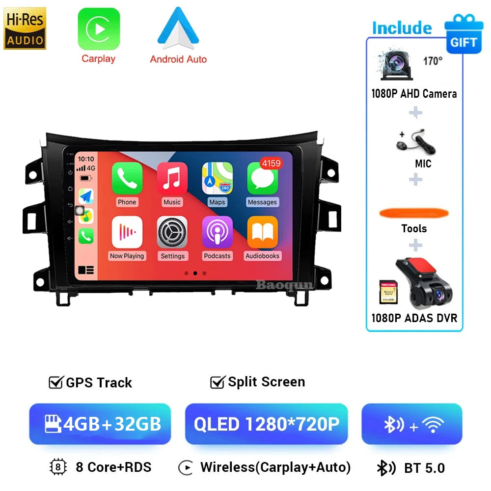 Android 16 For Nissan NAVARA Frontier NP300 2015 2016 2017 Screen WiFi Car Player Video Display Navigation Radio Multimedia GPS