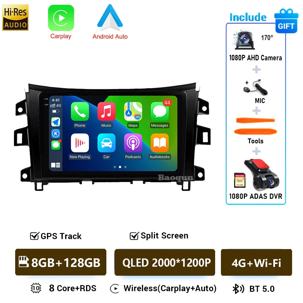 Android 16 For Nissan NAVARA Frontier NP300 2015 2016 2017 Screen WiFi Car Player Video Display Navigation Radio Multimedia GPS