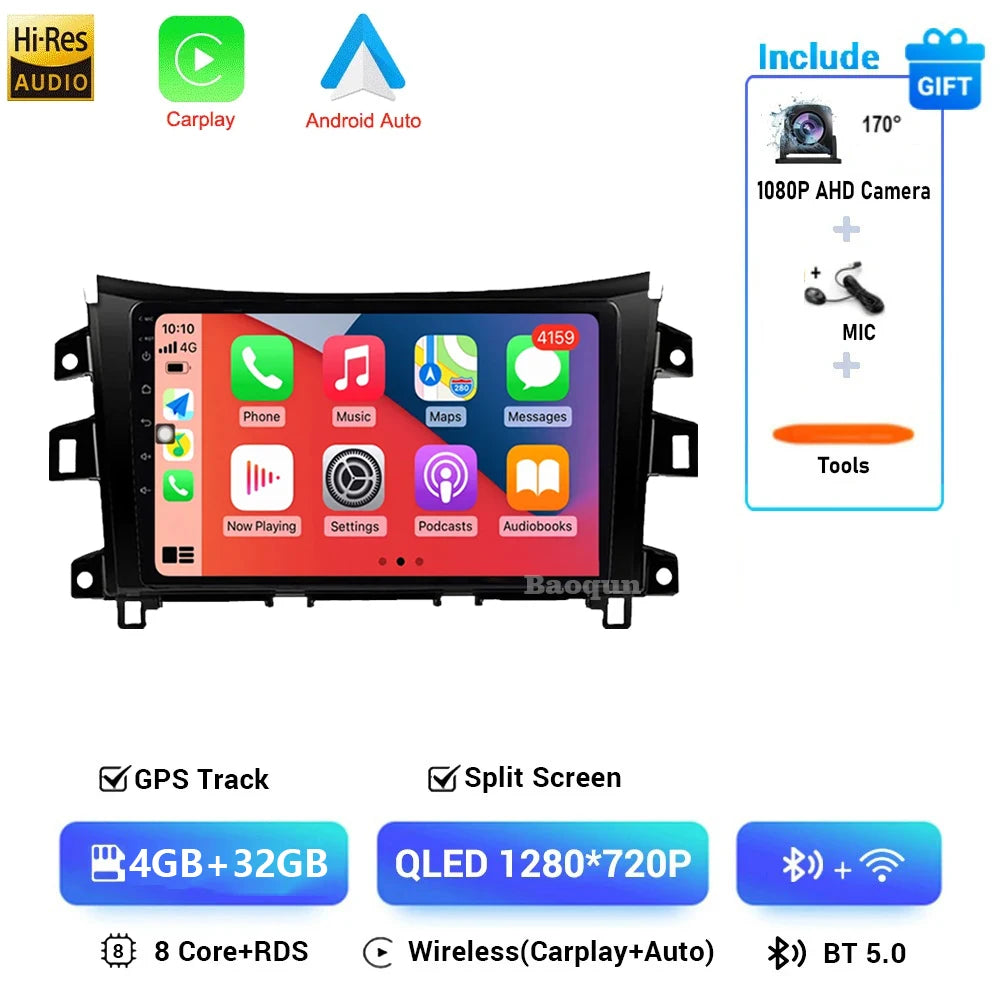 Android 16 For Nissan NAVARA Frontier NP300 2015 2016 2017 Screen WiFi Car Player Video Display Navigation Radio Multimedia GPS