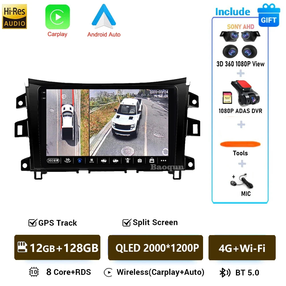 Android 16 For Nissan NAVARA Frontier NP300 2015 2016 2017 Screen WiFi Car Player Video Display Navigation Radio Multimedia GPS