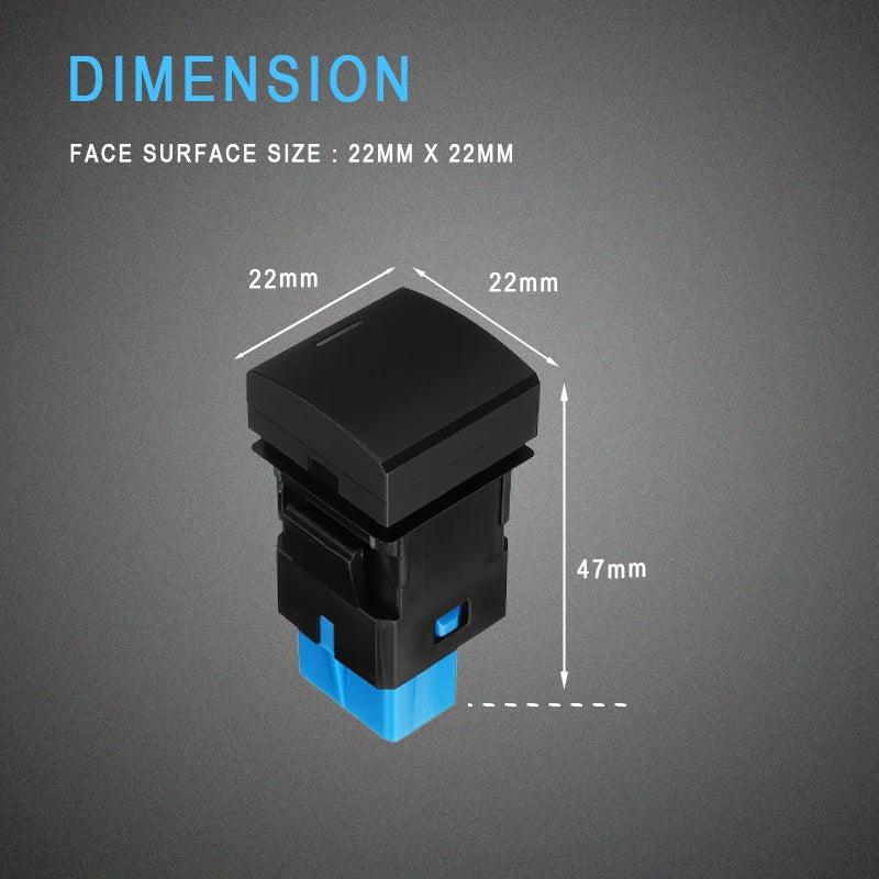 Blank Push Button Switch Backlight Momentary or Latching ON OFF for Toyota Camry V70 Corolla LandCruiser Prado150 RAV4 Hiace
